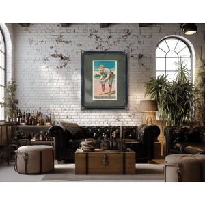 Jack Glasscock Indianapolis Hoosiers Baseball Card Portrait 9 — Framed Wall Art Room View | Bella Frye