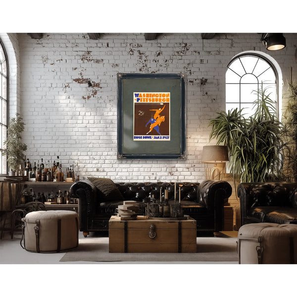 Rose Bowl Outlaw Football Program for the University of Washington — Framed Wall Art Room View | Bella Frye