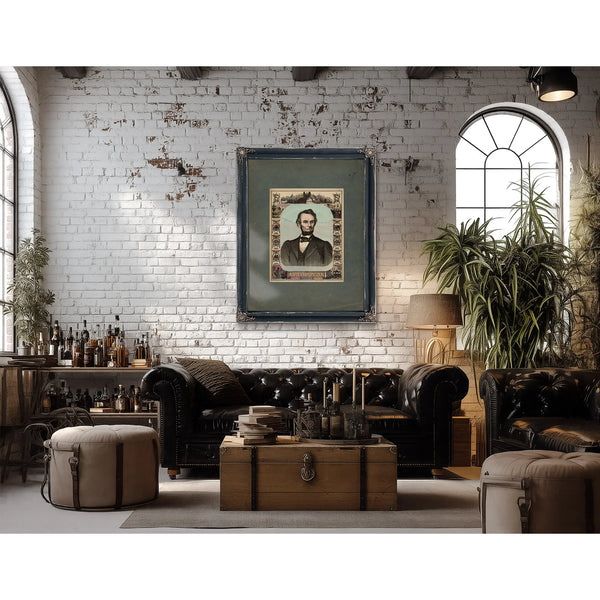 Abraham Lincoln 1865 2 — Framed Wall Art Room View | Bella Frye