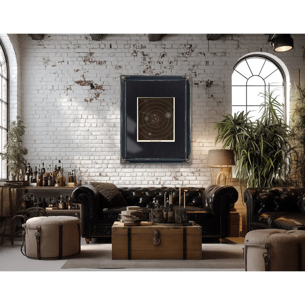 The Celestial Machinery Planetary Orbits of the Solar System — Framed Wall Art Room View | Bella Frye