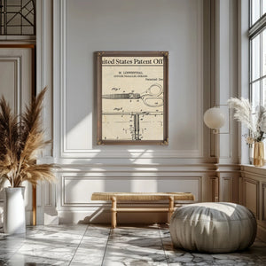 The Cutting Edge Loewenthals Parallel Shears Patent — Framed Wall Art Room View | Bella Frye
