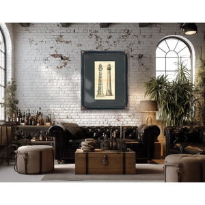 The Iron Sentinel of Cape Canaveral Maritime Engineering Blueprint — Framed Wall Art Room View | Bella Frye