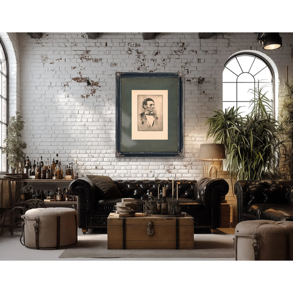 Abraham Lincoln Bust Portrait Without Beard 19 192 — Framed Wall Art Room View | Bella Frye