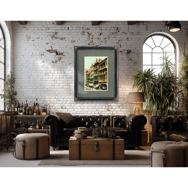 The Gilded Balconies of Mott Street — Framed Wall Art Room View | Bella Frye