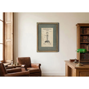 The Birsfield Transmitter — Patent Drawing for the Candlestick Telephone Stand