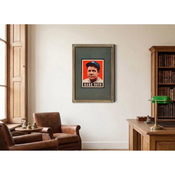 Leaf Babe Ruth — Framed Wall Art Room View | Bella Frye