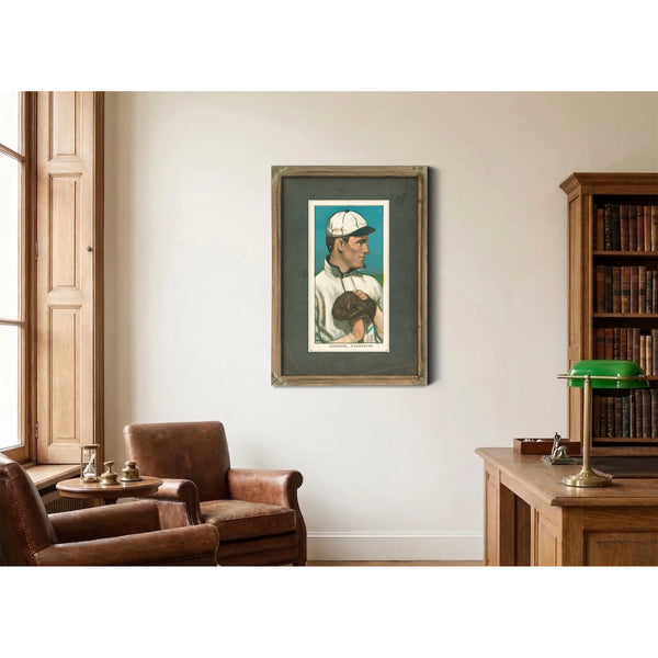 Walter Johnson Washington Nationals Baseball Card Portrait 7 — Framed Wall Art Room View | Bella Frye