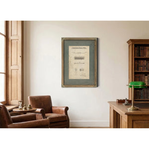 The Hallnan Comb Patent — a Study in Vanitys Instruments — Framed Wall Art Room View | Bella Frye