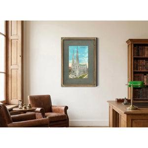 The Gothic Spires of Fifth Avenue a Monument in Stone and Shadow — Framed Wall Art Room View | Bella Frye
