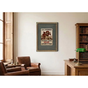 Usc Pittsburgh Rose Bowl Football Game Program January 1 193 — Framed Wall Art Room View | Bella Frye
