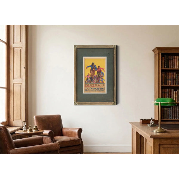 Football Notre Dame South Bend by South Shore Line Dpla — Framed Wall Art Room View | Bella Frye