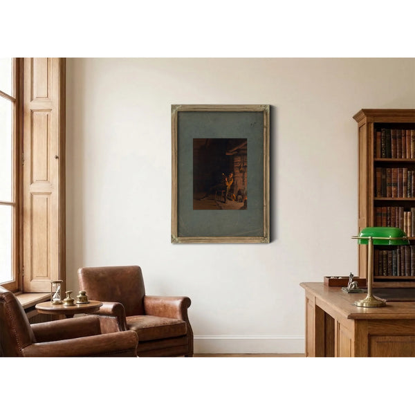 The Boyhood of Lincolnan Evening in the Log Hut 1868 — Framed Wall Art Room View | Bella Frye