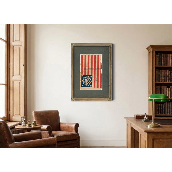 American Flag Campaign Banner for Stephen a Douglas and Herschel V Johnson 186 — Framed Wall Art Room View | Bella Frye
