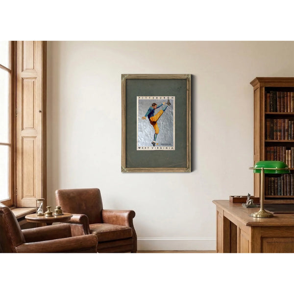 October 7 1933 Program for the Pitt Versus West Virginia Football Game — Framed Wall Art Room View | Bella Frye