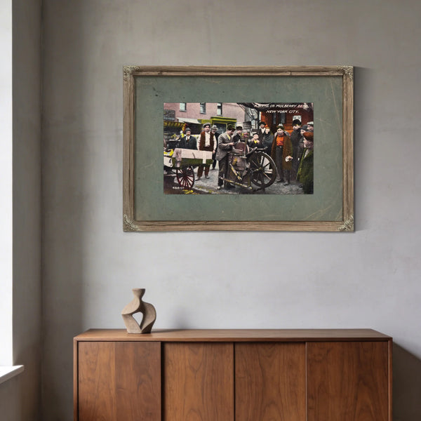 The Huddled Masses of Mulberry Bend — Framed Wall Art Room View | Bella Frye