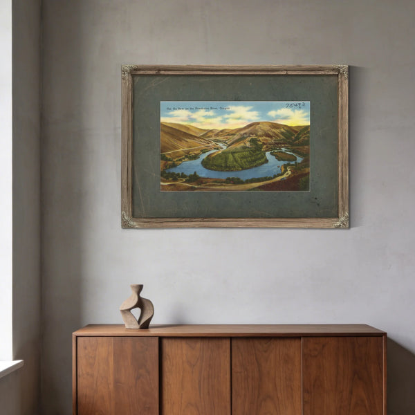 The Ox Bow On The Deschutes River Oregon — vintage wall art by Bella Frye