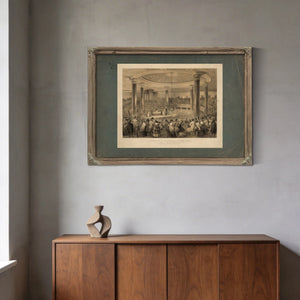 Distribution of the American Art Union Prizes at the Tabernacle Broadway New — Framed Wall Art Room View | Bella Frye