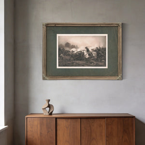 Charging the Guns 1891 — Framed Wall Art Room View | Bella Frye