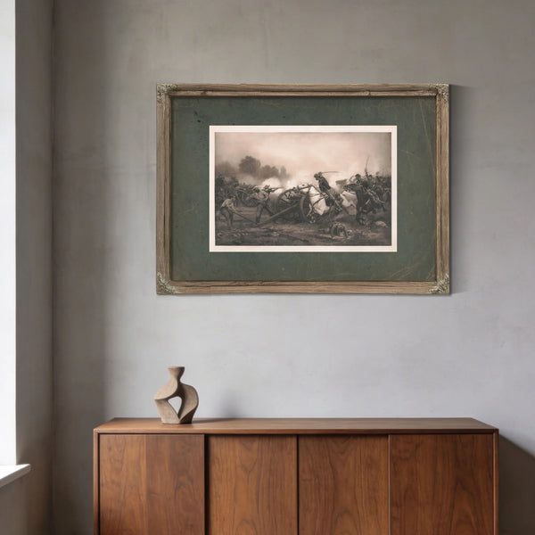 Charging the Guns 1891 — Framed Wall Art Room View | Bella Frye
