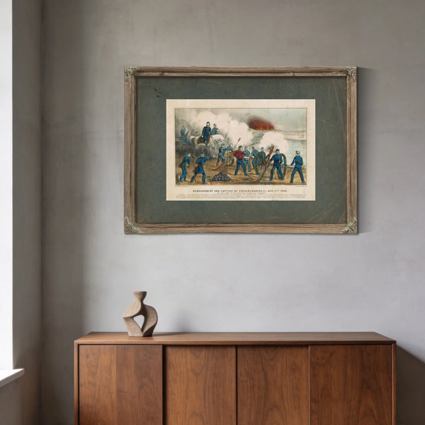 Bombardment and Capture of Fredericksburg Va Dec 11th 1862 by the Army of Th — Framed Wall Art Room View | Bella Frye