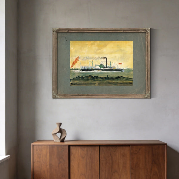 Steamboat Lexington The Fastest Boat That Ever Sailed — Framed Wall Art Room View | Bella Frye