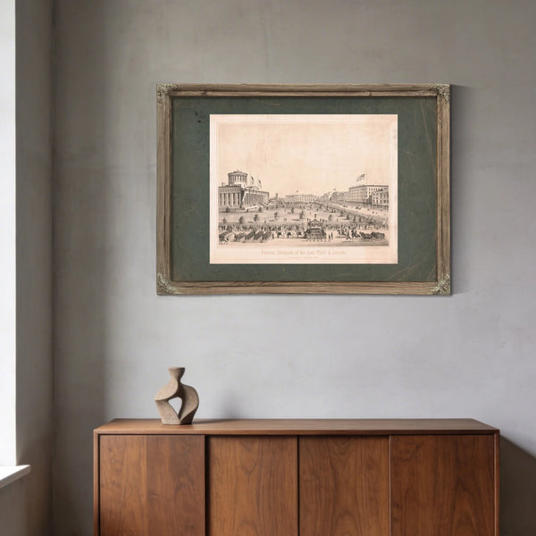 Funeral Obsequies of the Late President Abraham Lincoln Columbus Ohio April — Framed Wall Art Room View | Bella Frye