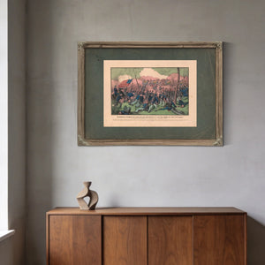 Glorious Charge of Hancocks Division 2nd of the Army of the Potomac at the B — Framed Wall Art Room View | Bella Frye