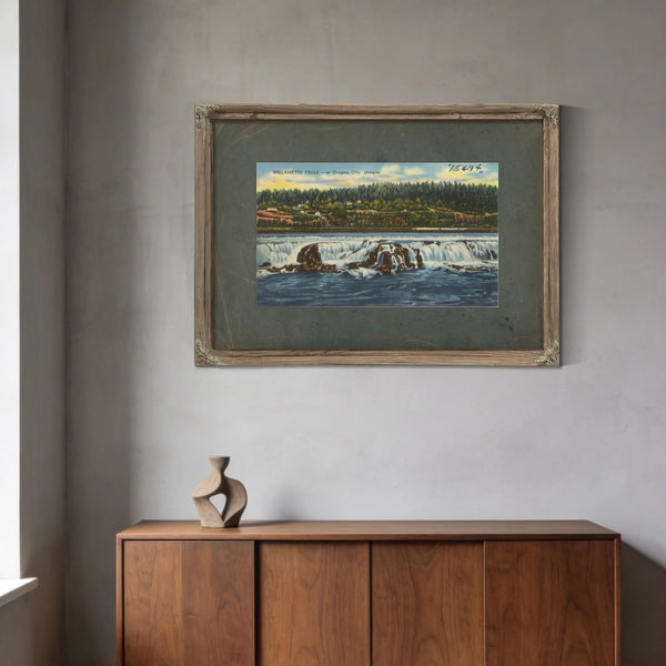 Willamette Falls At Oregon City Oregon — vintage wall art by Bella Frye