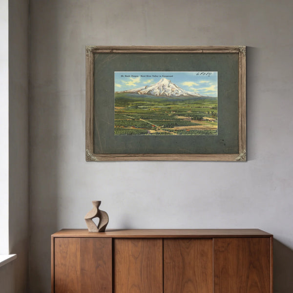 Mt Hood Oregon Hood River Valley In Foreground — vintage wall art by Bella Frye