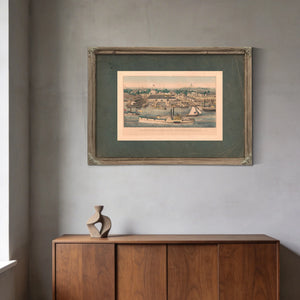 Birds Eye View of Sixth Street Wharf Washington Dc 1863 — Framed Wall Art Room View | Bella Frye