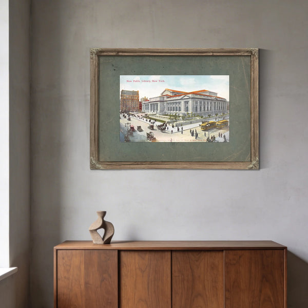 The Grand Repository New York Public Library Postcard — Framed Wall Art Room View | Bella Frye
