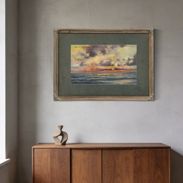Sunset At Seaside Oregon On Pacific Ocean — vintage wall art by Bella Frye
