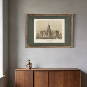 Capitol of Michigan Lansing 19th Century — Framed Wall Art Room View | Bella Frye