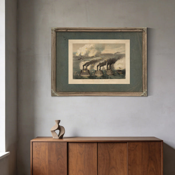 Capture of Fort Henry by Us Gun Boats Under the Command of Flag Officer Foot — Framed Wall Art Room View | Bella Frye