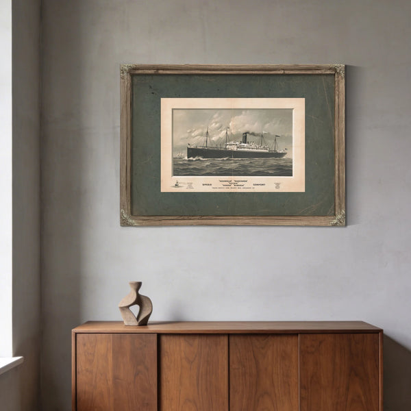 Mongolia Manchuria China Korea Siberia Trans Pacific Line Pacific Mail Steamsh — Framed Wall Art Room View | Bella Frye