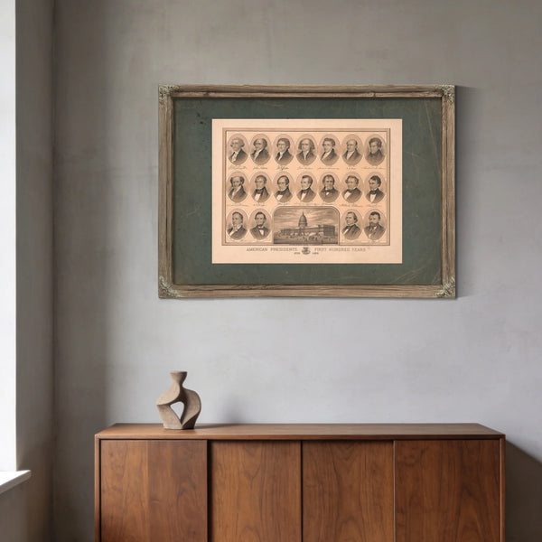 American Presidents First Hundred Years 1776 1876 1876 — Framed Wall Art Room View | Bella Frye