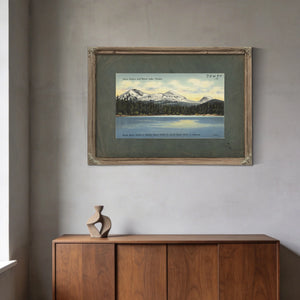 Three Sisters And Mirror Lake Oregon — vintage wall art by Bella Frye