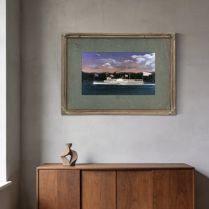 Steamboat Jesse Hoyt on the Hudson River — Framed Wall Art Room View | Bella Frye