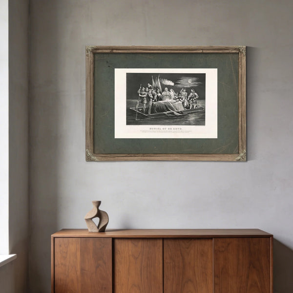 Burial of Desoto 1876 — Framed Wall Art Room View | Bella Frye