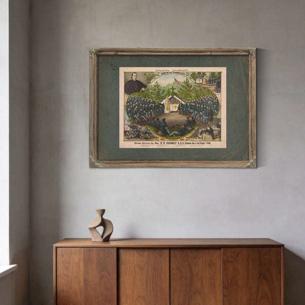 Atlanta Campaign Army of the Cumberland Divine Service by Rev Pp Cooney Csc — Framed Wall Art Room View | Bella Frye