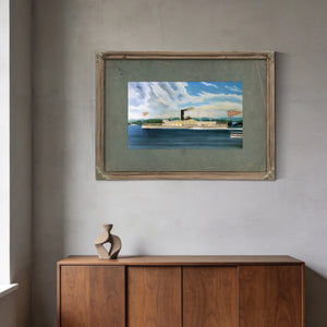 Steamboat C. Vanderbilt on the Hudson River — Framed Wall Art Room View | Bella Frye