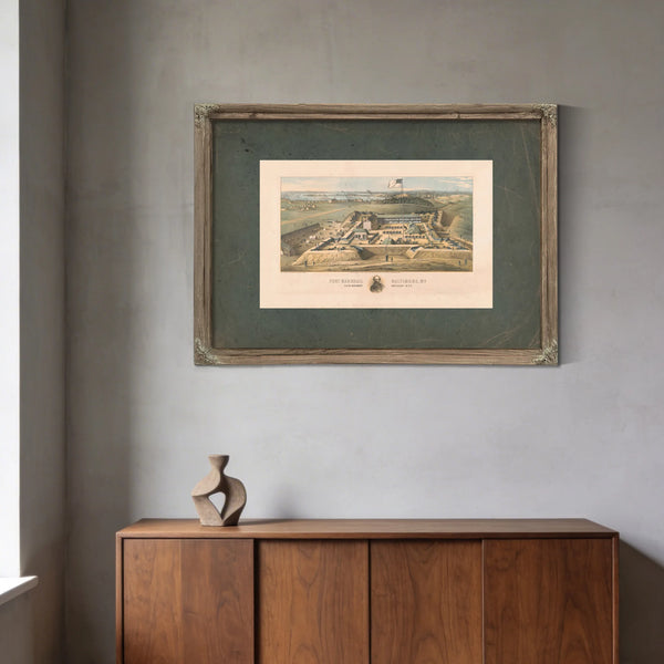 Fort Marshall Baltimore Md Fifth Regiment Artillery Nyv 1862 — Framed Wall Art Room View | Bella Frye