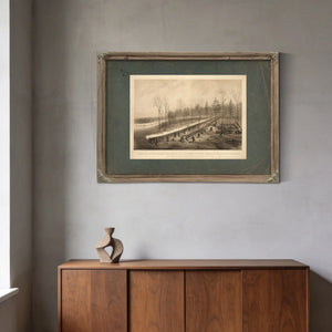 Charge of the First Brigade Commanded by Col Mb Walker on the Friday Evening — Framed Wall Art Room View | Bella Frye