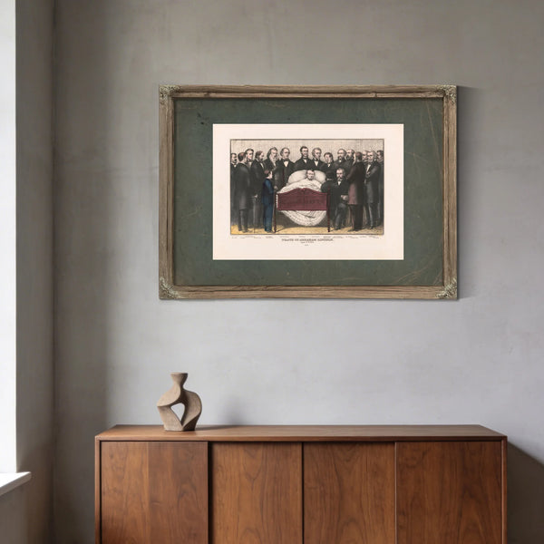 Death of Abraham Lincoln April 15th 1865 1865 — Framed Wall Art Room View | Bella Frye