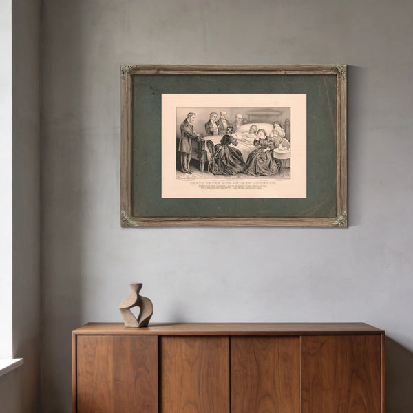 Death of the Hon Andrew Johnson Us Senator From Tennessee and Ex President O — Framed Wall Art Room View | Bella Frye