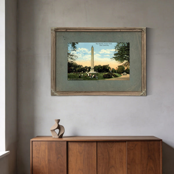 Cleopatras Needle the Egyptian Enigma in the American Garden — Framed Wall Art Room View | Bella Frye