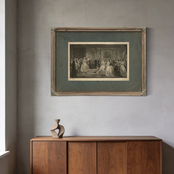 Lady Washingtons Reception 1861 — Framed Wall Art Room View | Bella Frye