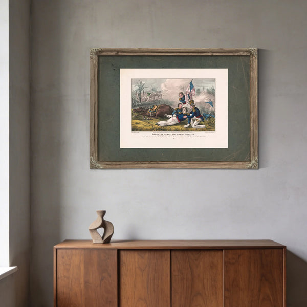 Death of Lieut Col Henry Clay Jr of the Second Regiment Kewntucky Volunteers — Framed Wall Art Room View | Bella Frye