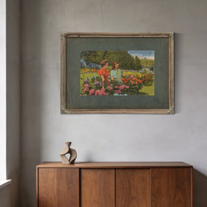 Two Models In Rose Test Gardens Washington Park Portland Oregon — vintage wall art by Bella Frye