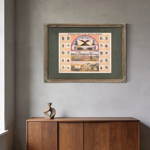 Illustrated Chart of Our American Republic 1874 — Framed Wall Art Room View | Bella Frye